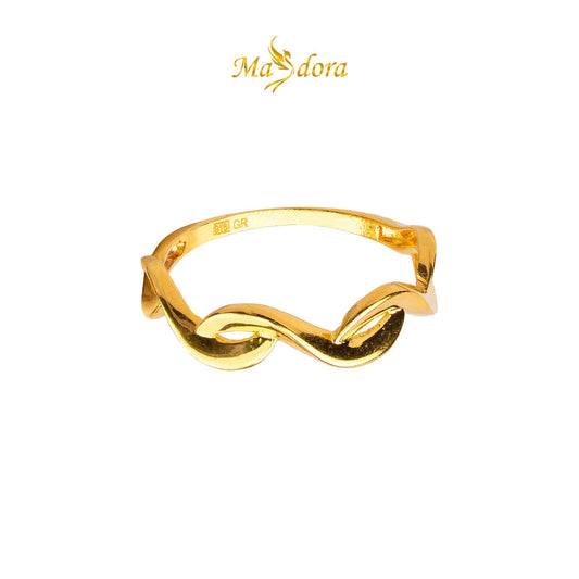 MASDORA 916 Gold Ring Rings Cincin Emas ~ Golden Sincere Weave (EMAS 916/22K)