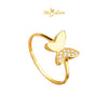 MASDORA 916 Gold Ring Rings Cincin Emas ~ Vast Sparkling Butterfly (EMAS 916/22K)