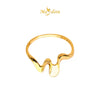 MASDORA 916 Gold Ring Rings Cincin Emas ~ Golden Zigzag Sway (EMAS 916/22K)