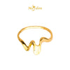 MASDORA 916 Gold Ring Rings Cincin Emas ~ Golden Zigzag Sway (EMAS 916/22K)