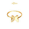 MASDORA 916 Gold Ring Rings Cincin Emas ~ Vast Sparkling Butterfly (EMAS 916/22K)