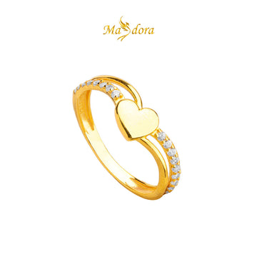 MASDORA 916 Gold Ring Rings Cincin Emas ~ Sparkling Duo Love (EMAS 916/22K)