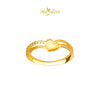 MASDORA 916 Gold Ring Rings Cincin Emas ~ Sparkling Duo Love (EMAS 916/22K)
