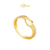 MASDORA 916 Gold Ring Rings Cincin Emas ~ Sparkling Duo Love (EMAS 916/22K)