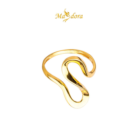 MASDORA 916 Gold Ring Rings Cincin Emas ~ Thin Charming Sway (EMAS 916/22K)