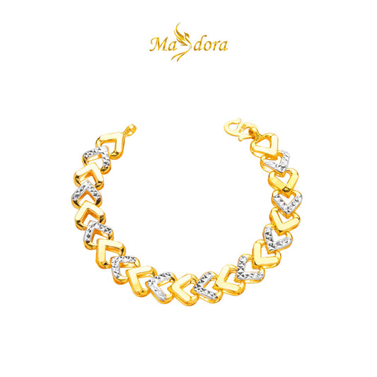 MASDORA 916 Gold Bracelet Rantai Tangan Emas ~ Duotone Double Sided Sincero (EMAS 916/22K)