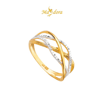 MASDORA 916 Gold Ring Rings Cincin Emas ~ Duotone Infinity Fringe (EMAS 916/22K)