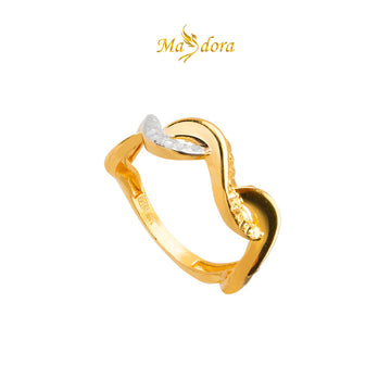 MASDORA 916 Gold Ring Rings Cincin Emas ~ Duotone Sincere Weave (EMAS 916/22K)
