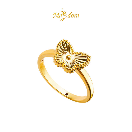 MASDORA 916 Gold Ring Rings Cincin Emas ~ HG Golden Gold Butterfly (EMAS 916/22K)