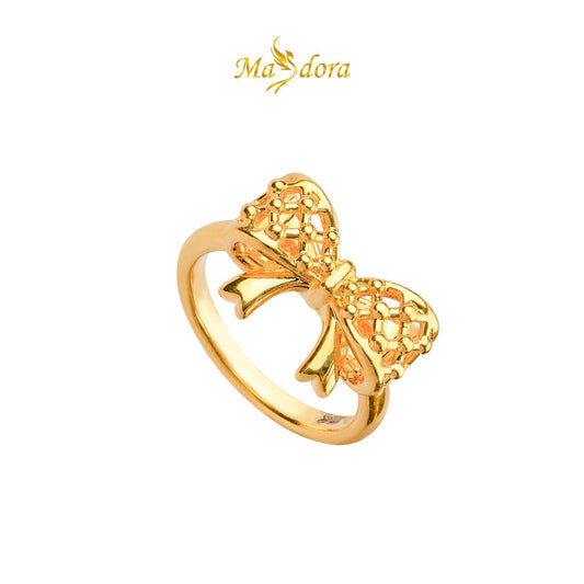 MASDORA 916 Gold Ring Rings Cincin Emas ~ HG New Basket Ribbon (EMAS 916/22K)