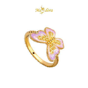MASDORA 916 Gold Ring Rings Cincin Emas ~ HG Butterfly Rope (Colourful)  (EMAS 916/22K)