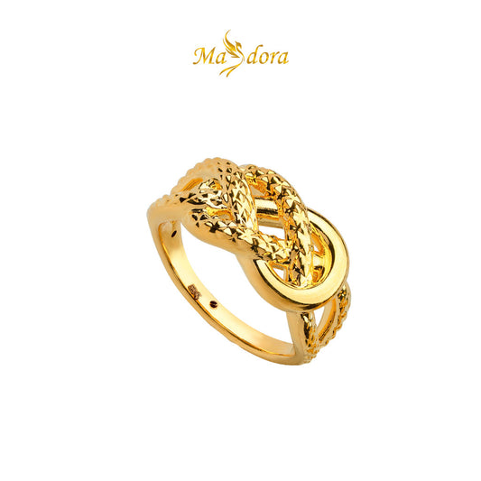 MASDORA 916 Gold Ring Rings Cincin Emas ~ HG Golden Pretzel Cutting Knot  (EMAS 916/22K)