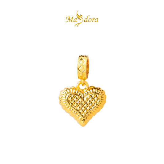 MASDORA 916 Gold Pendant Loket Emas ~ HG Golden Wave Diamond (EMAS 916/22K)
