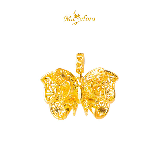 MASDORA 916 Gold Pendant Loket Emas ~ HG Golden Antique Ruffle (EMAS 916/22K)