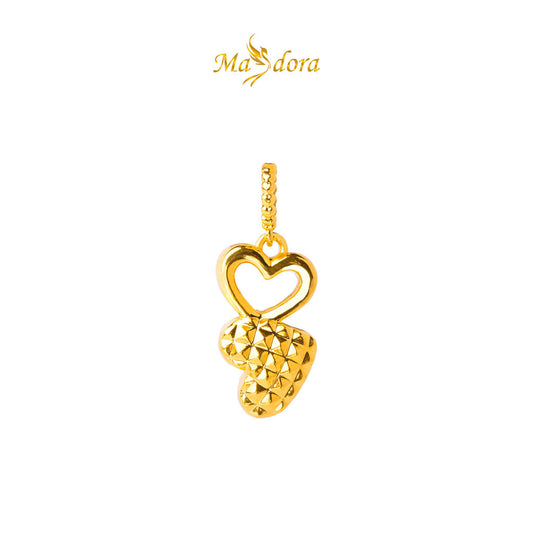 MASDORA 916 Gold Pendant Loket Emas ~ HG Dual Sincero Diamond (EMAS 916/22K)
