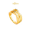 MASDORA 916 Gold Ring Rings Cincin Emas ~ HG Golden Dual Wave  (EMAS 916/22K)