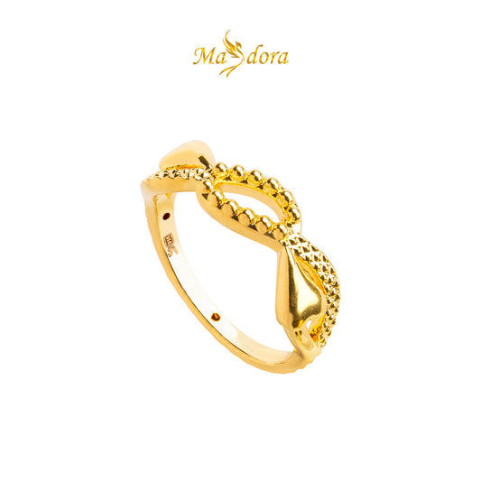 MASDORA 916 Gold Ring Rings Cincin Emas ~ HG Golden Pointy Heart (EMAS 916/22K)
