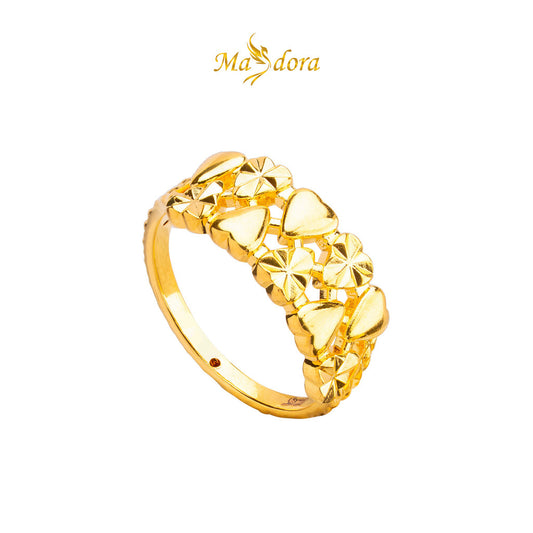 MASDORA 916 Gold Ring Rings Cincin Emas ~ HG Lots Of Love (EMAS 916/22K)