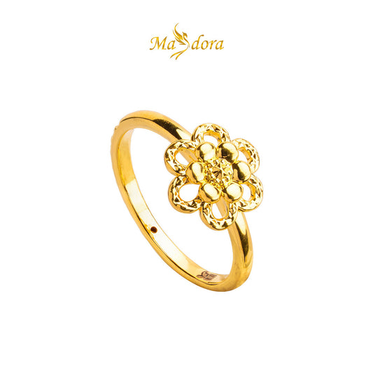 MASDORA 916 Gold Ring Rings Cincin Emas ~ HG Flower On Flower (EMAS 916/22K)