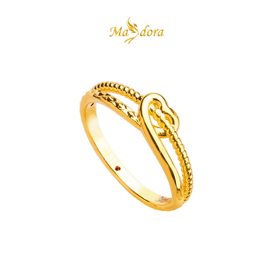 MASDORA 916 Gold Ring Rings Cincin Emas ~ HG Golden Sincero Pretzel (EMAS 916/22K)