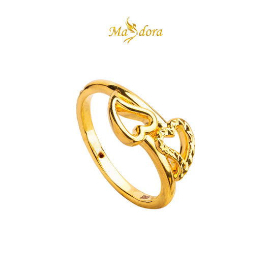 MASDORA 916 Gold Ring Rings Cincin Emas ~ HG Golden Sincero Unity Cutting (EMAS 916/22K)