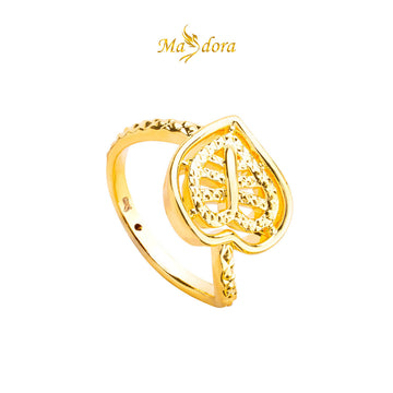 MASDORA 916 Gold Ring Rings Cincin Emas ~ HG Golden Enormous Leaf (EMAS 916/22K)