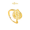 MASDORA 916 Gold Ring Rings Cincin Emas ~ HG Golden Enormous Leaf (EMAS 916/22K)