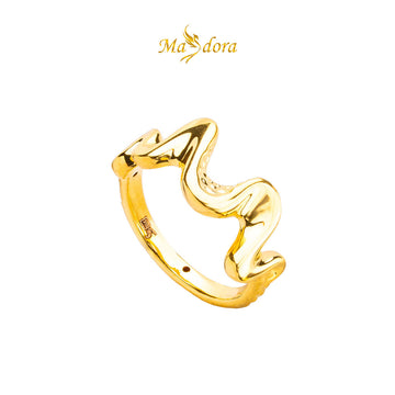MASDORA 916 Gold Ring Rings Cincin Emas ~ HG Golden Pulse Sway (EMAS 916/22K)