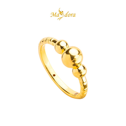 MASDORA 916 Gold Ring Rings Cincin Emas ~ HG Golden Triple Bubbles (EMAS 916/22K)
