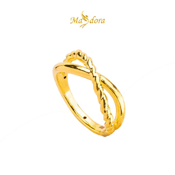 MASDORA 916 Gold Ring Rings Cincin Emas ~ HG Golden Tangled Infinity (EMAS 916/22K)