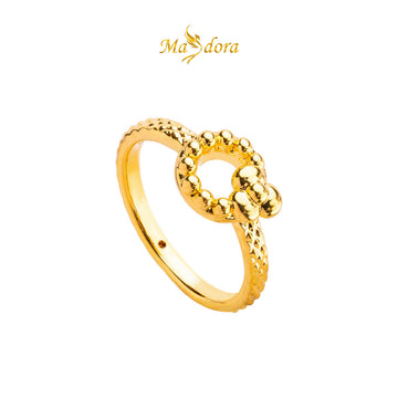 MASDORA 916 Gold Ring Rings Cincin Emas ~ HG Rounded Triple Petals (EMAS 916/22K)