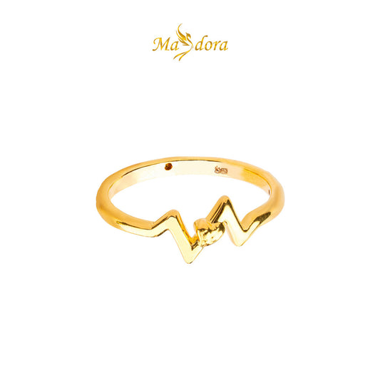 MASDORA 916 Gold Ring Rings Cincin Emas ~ HG Golden Sharpie Heartbeat (EMAS 916/22K)