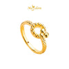 MASDORA 916 Gold Ring Rings Cincin Emas ~ HG Rounded Triple Petals (EMAS 916/22K)