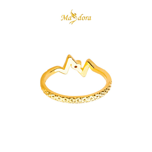 MASDORA 916 Gold Ring Rings Cincin Emas ~ HG Golden Sharpie Heartbeat (EMAS 916/22K)