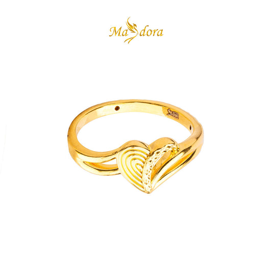 MASDORA 916 Gold Ring Rings Cincin Emas ~ HG Golden Hanker Love (EMAS 916/22K)