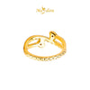 MASDORA 916 Gold Ring Rings Cincin Emas ~ HG Acute Double Love (EMAS 916/22K)