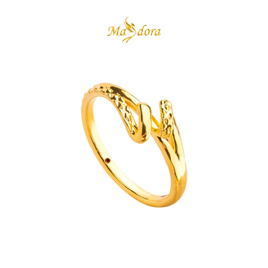 MASDORA 916 Gold Ring Rings Cincin Emas ~ HG Golden Flipped Sway (EMAS 916/22K)