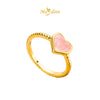 MASDORA 916 Gold Ring Rings Cincin Emas ~ HG 3D Love Rope (Pink) (EMAS 916/22K)