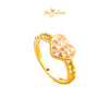 MASDORA 916 Gold Ring Rings Cincin Emas ~ HG Checkered Heart (EMAS 916/22K)