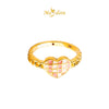 MASDORA 916 Gold Ring Rings Cincin Emas ~ HG Checkered Heart (EMAS 916/22K)