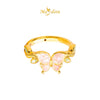 MASDORA 916 Gold Ring Rings Cincin Emas ~ HG Leafy Butterfly (Colourful) (EMAS 916/22K)