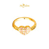 MASDORA 916 Gold Ring Rings Cincin Emas ~ HG Checkered Heart (EMAS 916/22K)