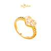 MASDORA 916 Gold Ring Rings Cincin Emas ~ HG Checkered Heart (EMAS 916/22K)