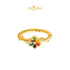 MASDORA 916 Gold Ring Rings Cincin Emas ~ HG Rainbow Flower Rope (EMAS 916/22K)