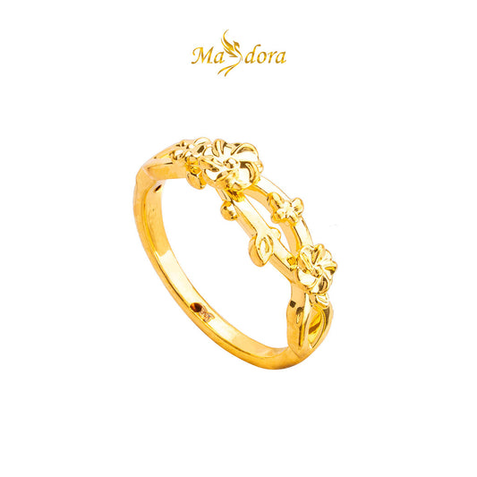 MASDORA 916 Gold Ring Rings Cincin Emas ~ HG Golden Infinity Flora (EMAS 916/22K)