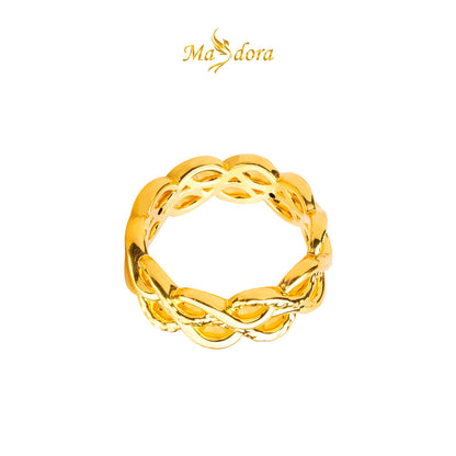 MASDORA 916 Gold Ring Rings Cincin Emas ~ HG Double Ripple Band (EMAS 916/22K)