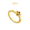MASDORA 916 Gold Ring Rings Cincin Emas ~ HG Rainbow Flower Rope (EMAS 916/22K)