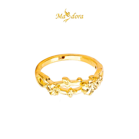 MASDORA 916 Gold Ring Rings Cincin Emas ~ HG Golden Infinity Flora (EMAS 916/22K)