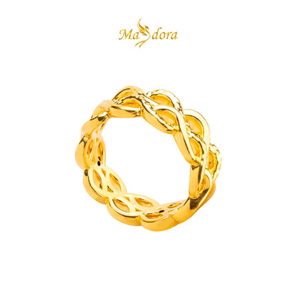 MASDORA 916 Gold Ring Rings Cincin Emas ~ HG Double Ripple Band (EMAS 916/22K)