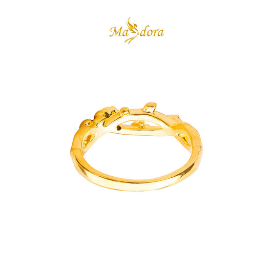 MASDORA 916 Gold Ring Rings Cincin Emas ~ HG Golden Infinity Flora (EMAS 916/22K)